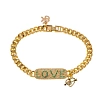 Браслет "LOVE" из цепи с подвеской